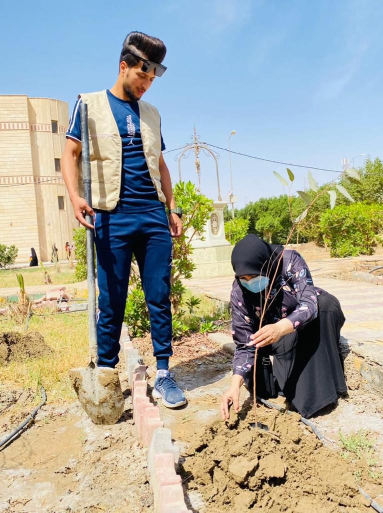 Volunteers during a tree planting campaign